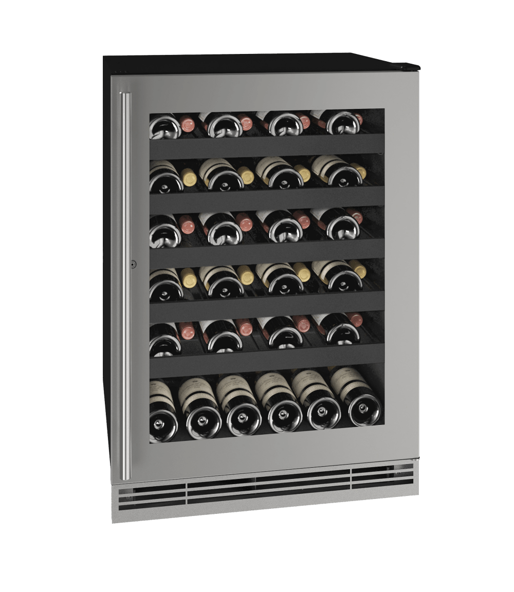 U-Line HWC124 24" Wine Refrigerator Reversible Hinge Wine Coolers UHWC124-SG01A Luxury Appliances Direct