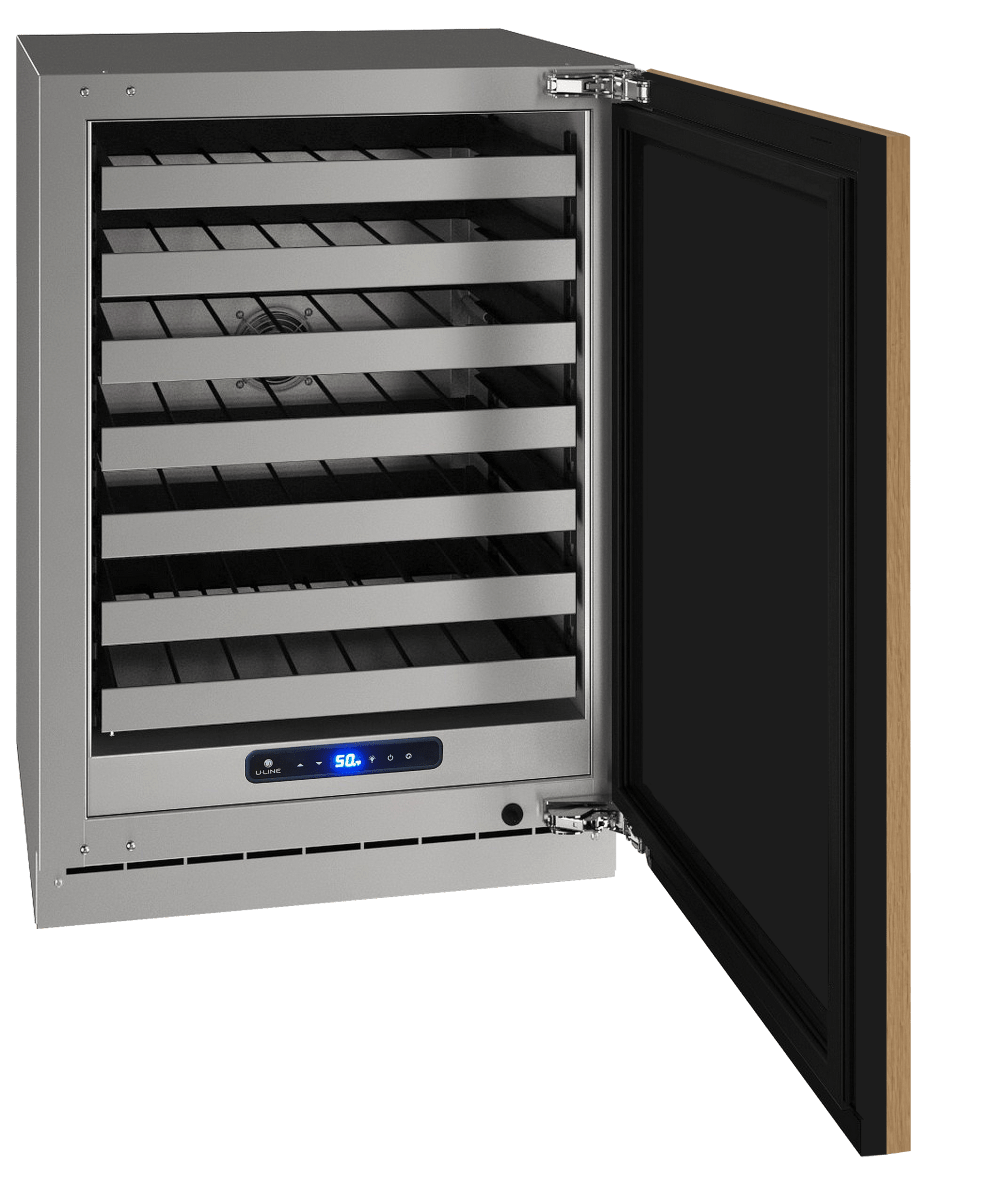U-Line HWC524 24" Wine Refrigerator Reversible Hinge Wine Coolers UHWC524-SG51A Luxury Appliances Direct