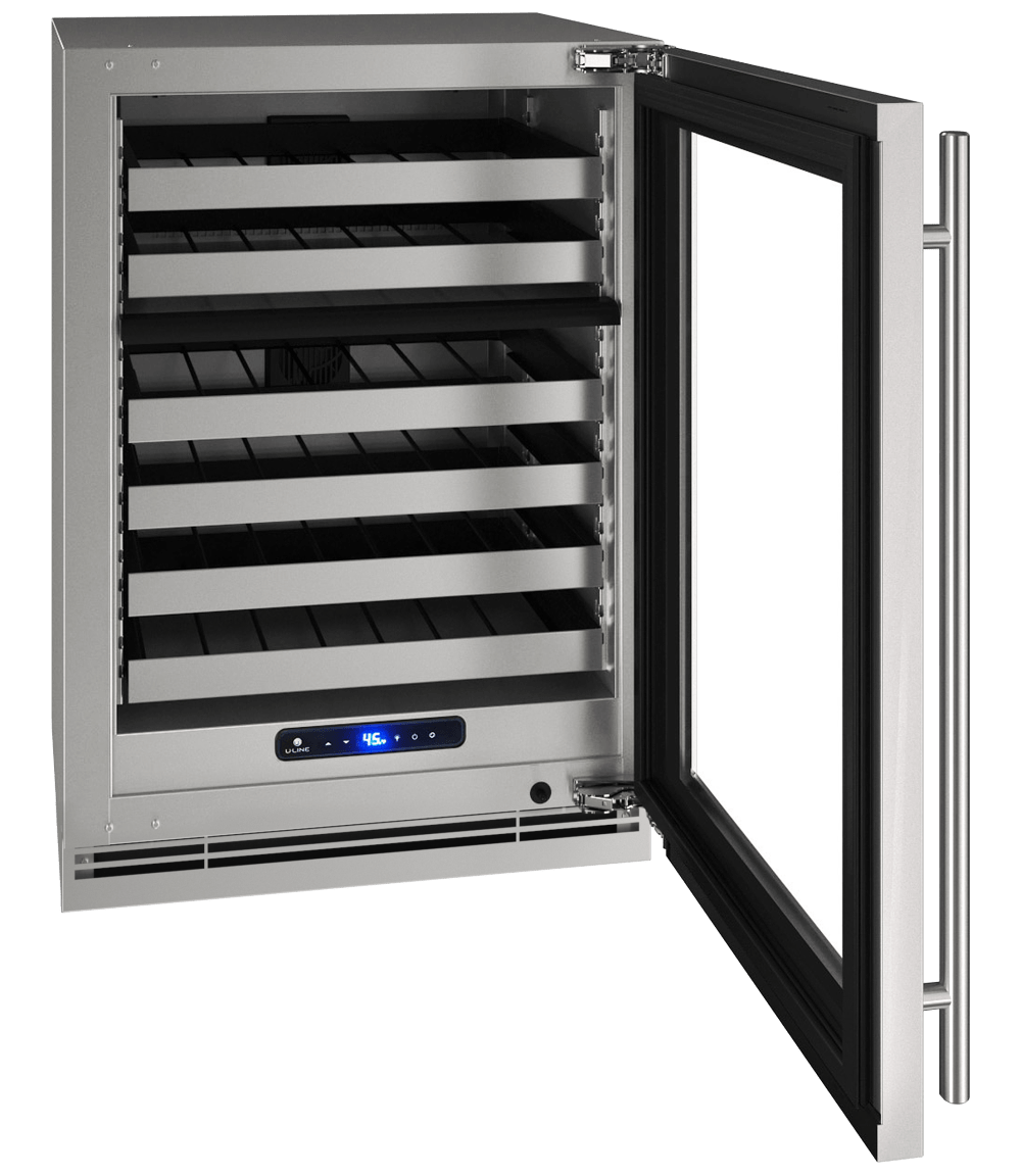 U-Line HWD524 24" Dual-Zone Wine Refrigerator Reversible Hinge Wine Coolers Luxury Appliances Direct