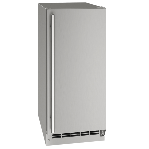 U-Line OCR115 15" Outdoor Crescent Ice Maker Reversible Hinge Stainless Solid Freestanding/Built-In Ice Makers UOCR115-SS01B Luxury Appliances Direct