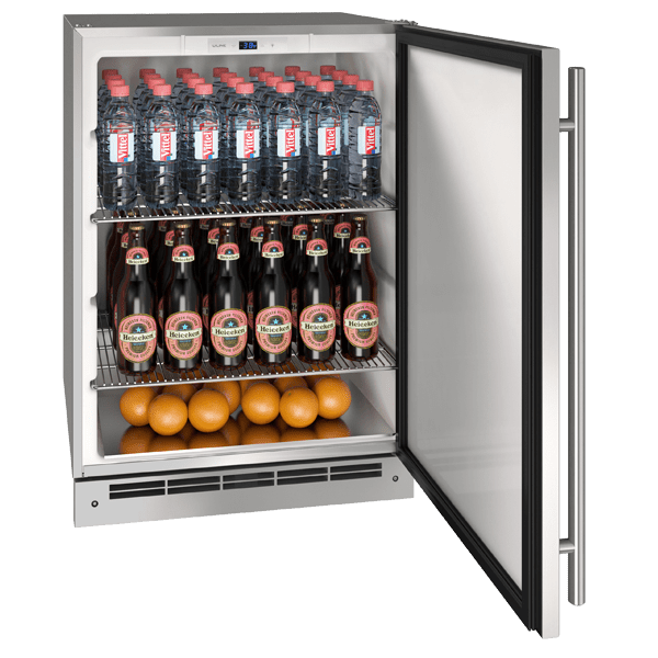 U-Line OKR124 24" Outdoor Keg Refrigerator Reversible Hinge Stainless Solid Kegerators UOKR124-SS01A Luxury Appliances Direct