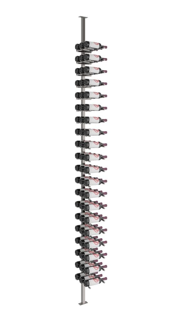VintageView 60 Bottles Double Vino Series Floating Wine Rack Floor-to-Ceiling VP-FCP-KIT-3 I Luxury Appliances Direct