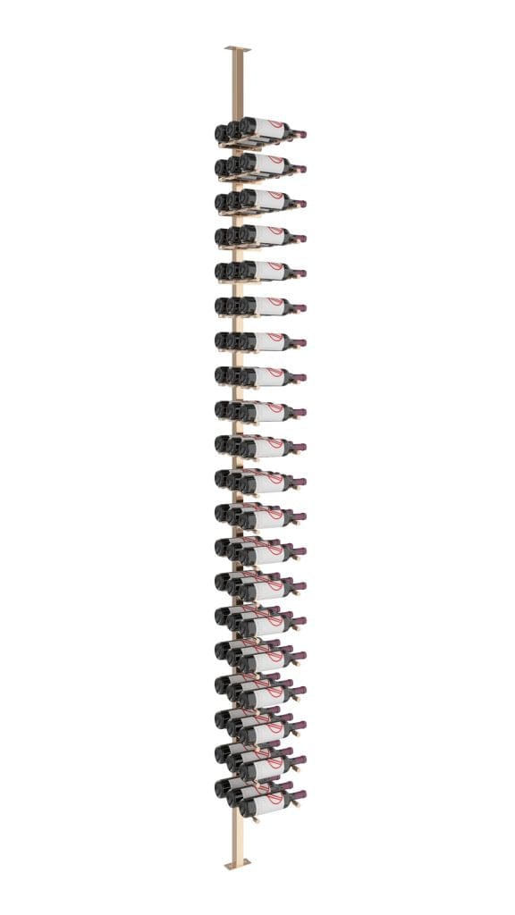 VintageView 60 Bottles Double Vino Series Floating Wine Rack Floor-to-Ceiling VP-FCP-KIT-3 I Luxury Appliances Direct