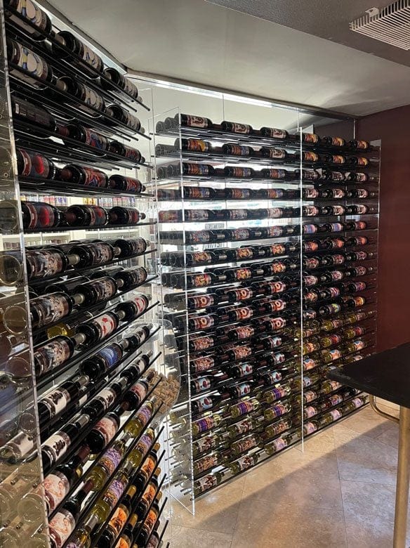 VintageView Evolution Freestanding Metal and Acrylic Wine Rack Base 162 Bottles WT-92-X-K I Luxury Appliances Direct