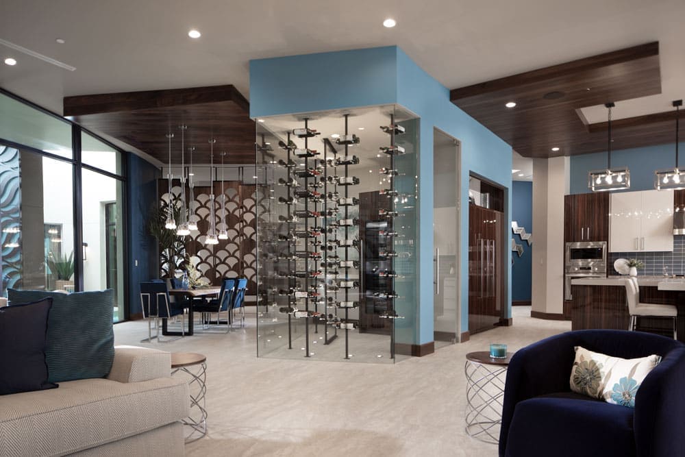 VintageView Vino Series Floating Wine Rack Double Sided Floor-to-Ceiling 40 Bottles VR-FCP-KIT-11 I Luxury Appliances Direct