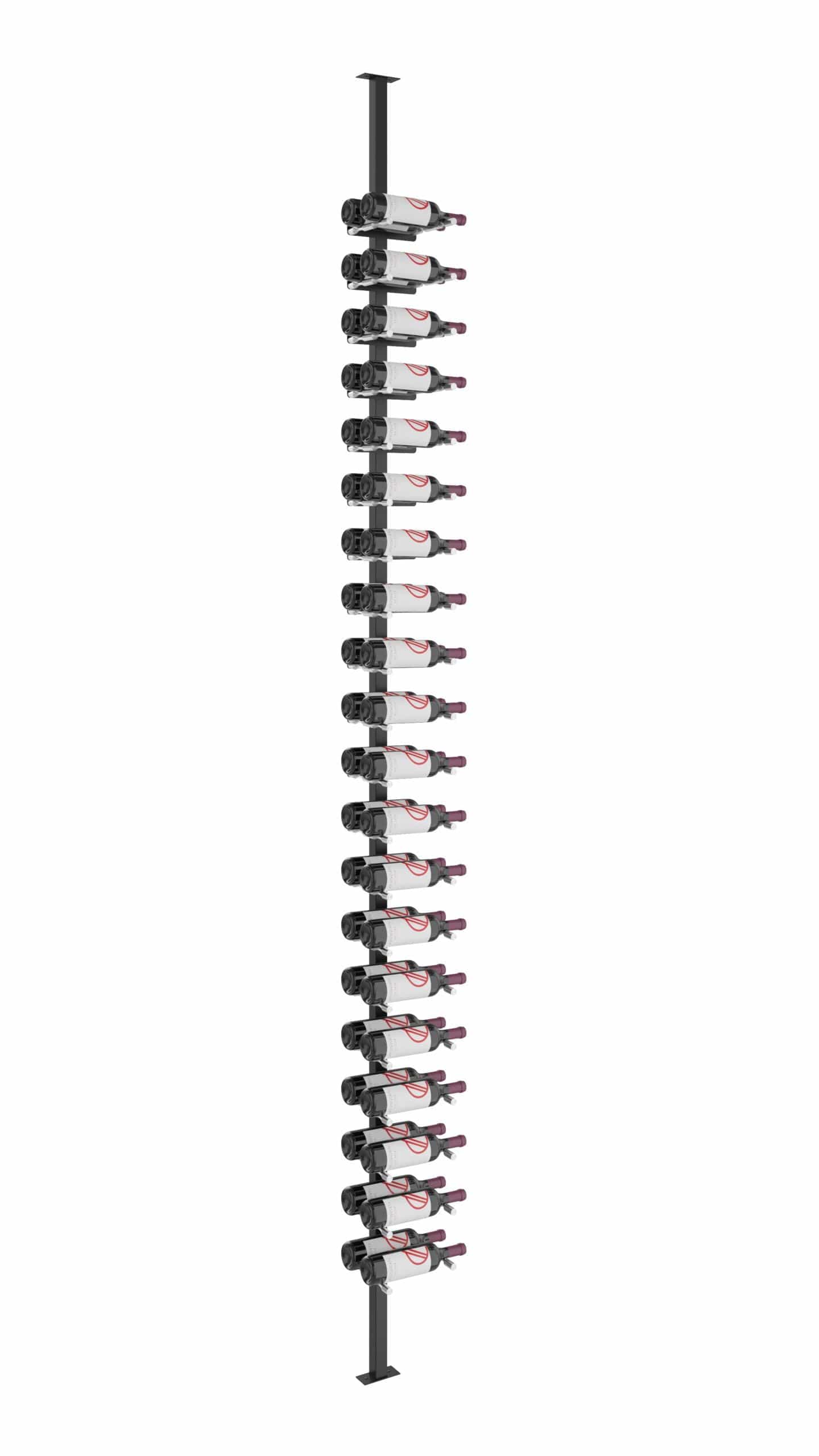VintageView Vino Series Pins 40 bottles Floating Wine Rack Frame Kit,Single Sided Floor-to-Ceiling VP-FCP-KIT-2 I Luxury Appliances Direct