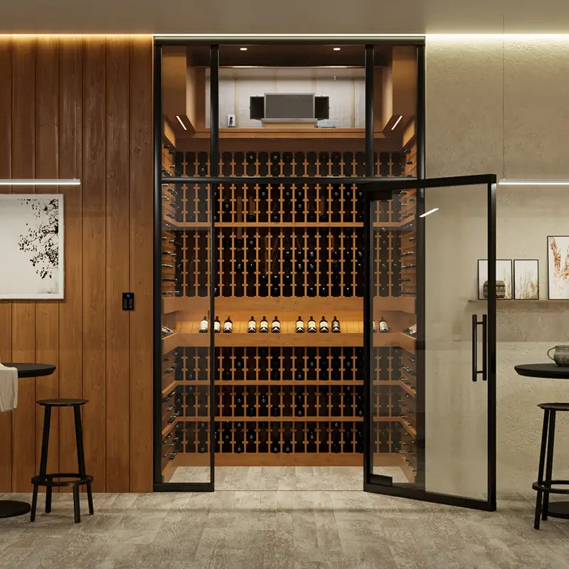 WhisperKOOL Mini Blow-Through OMEGA 110V H.E. Split Wine Cellar Cooling System – S-WKBT-MINI-OMEGA Wine Cellar Units S-WKBT-MINI-OMEGA Luxury Appliances Direct