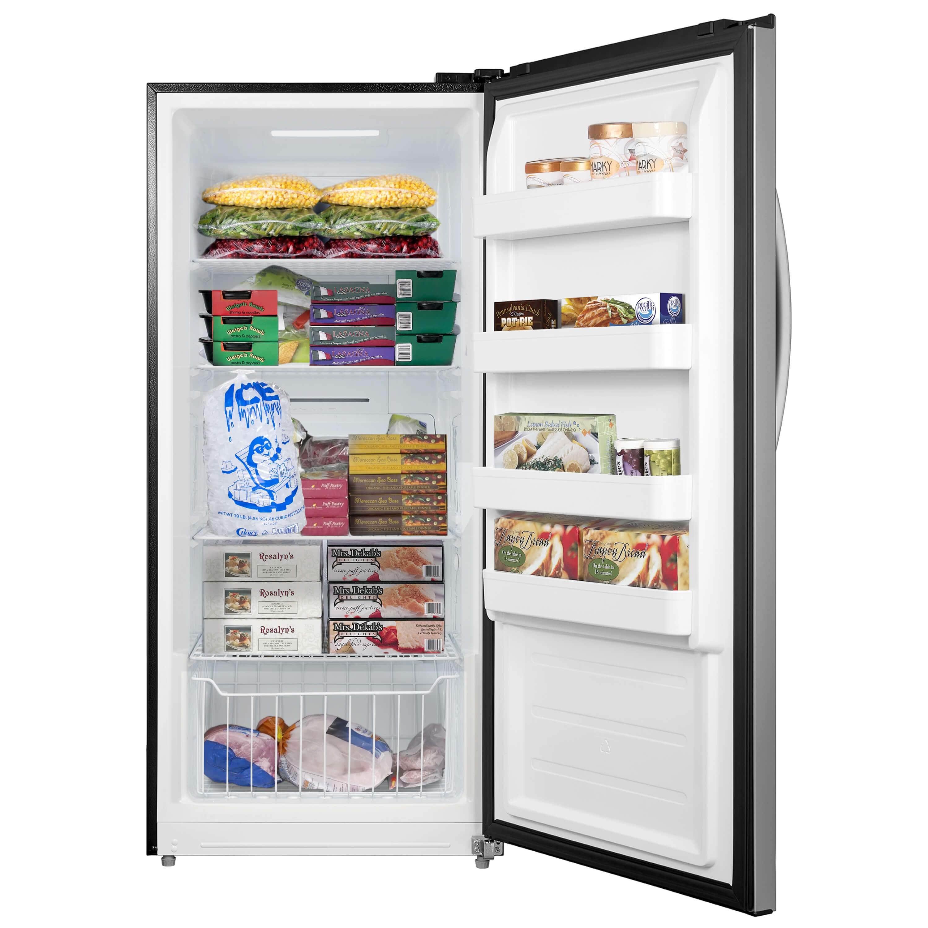 Whynter 13.8 cu.ft. Energy Star Digital Upright Convertible Deep Freezer / Refrigerator  - Stainless Steel UDF-139SS Refrigerators UDF-139SS Luxury Appliances Direct