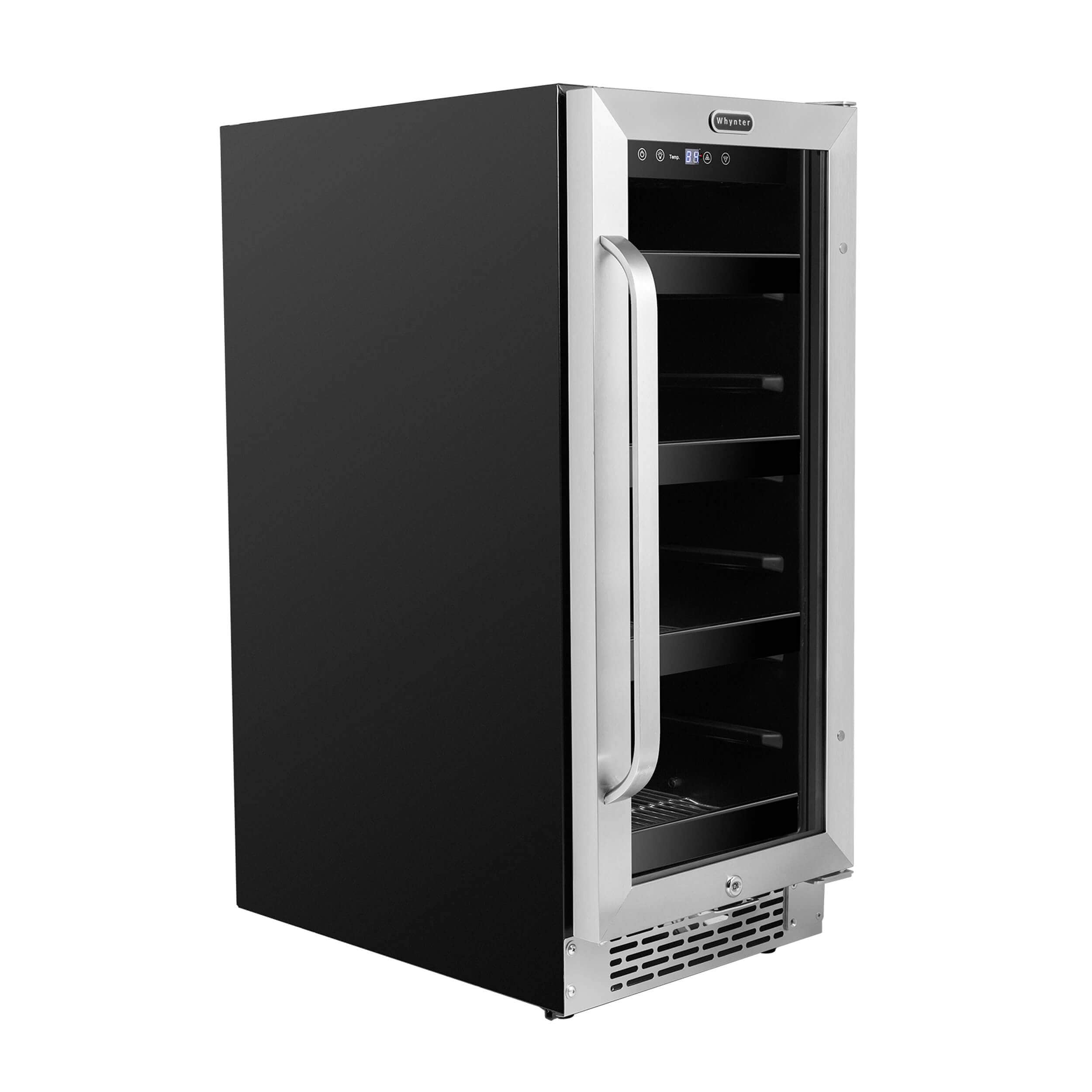 Whynter 15 inch Built-In 80 Can Undercounter Stainless Steel Beverage Refrigerator with Reversible Door BBR-838SB Beverage Centers BBR-838SB Luxury Appliances Direct
