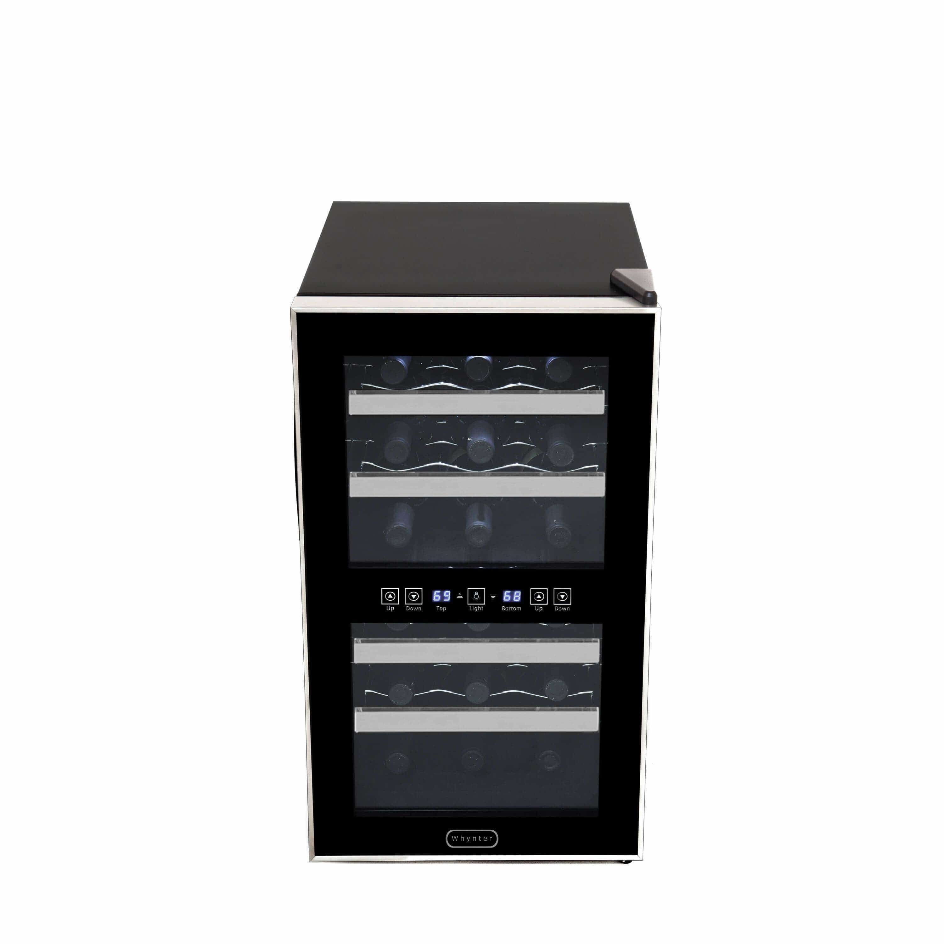 Whynter 18 Bottle Dual Zone Thermoelectric Wine Cooler WC-181DS Wine Coolers WC-181DS Luxury Appliances Direct