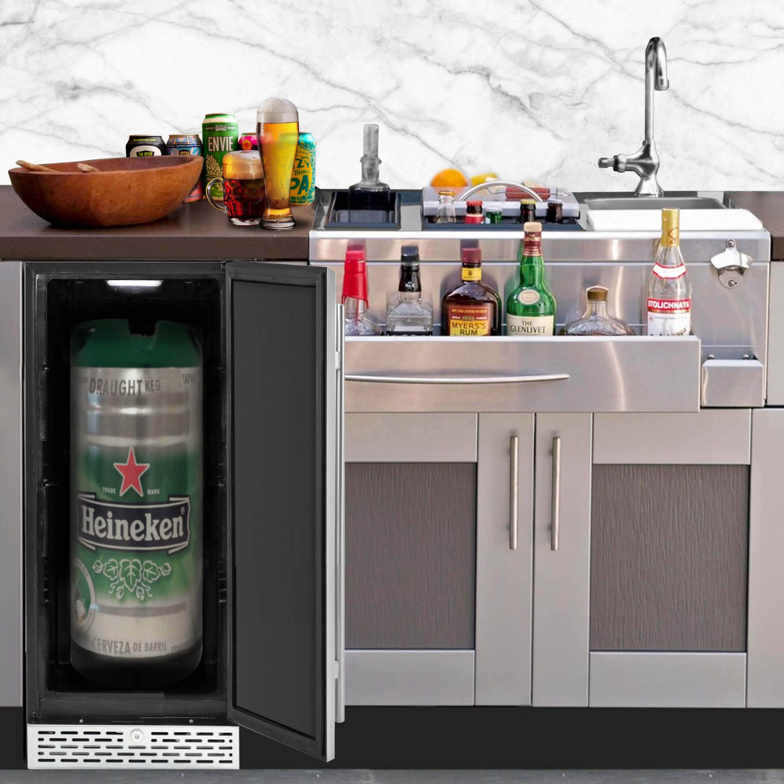 Whynter 2.9 cu. ft. Beer Keg Froster Beverage Refrigerator with Digital Controls BEF-286SB Beverage Centers BEF-286SB Luxury Appliances Direct