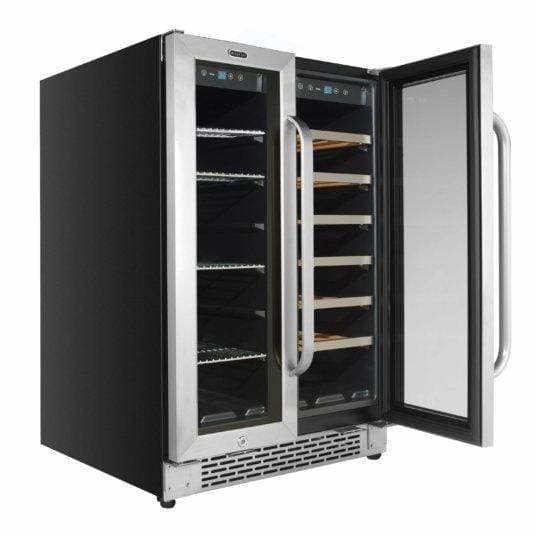 Whynter 24" Built-In French Door Dual Zone 20 Bottle Wine 60 Can Beverage Cooler BWB-2060FDS Wine/Beverage Coolers Combo BWB-2060FDS Luxury Appliances Direct