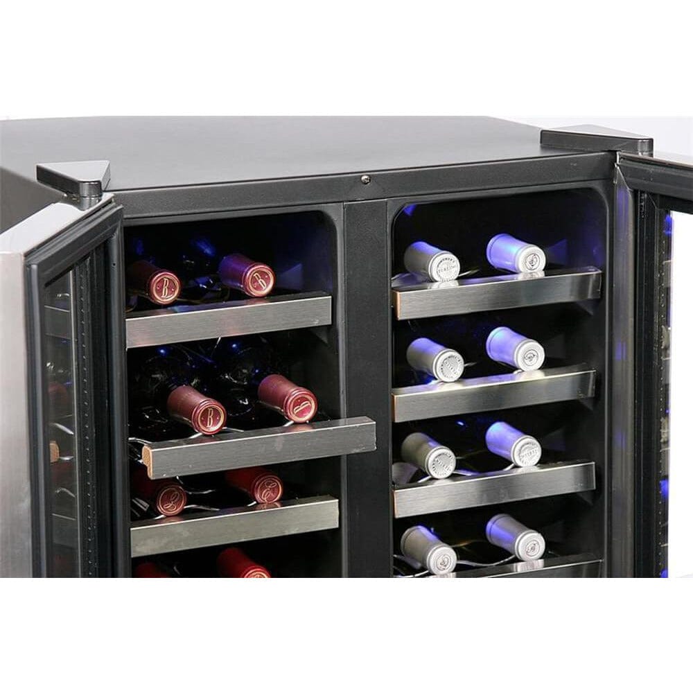 Whynter 32 Bottle Dual Temperature Zone Wine Cooler WC-321DD Wine Coolers WC-321DD Luxury Appliances Direct