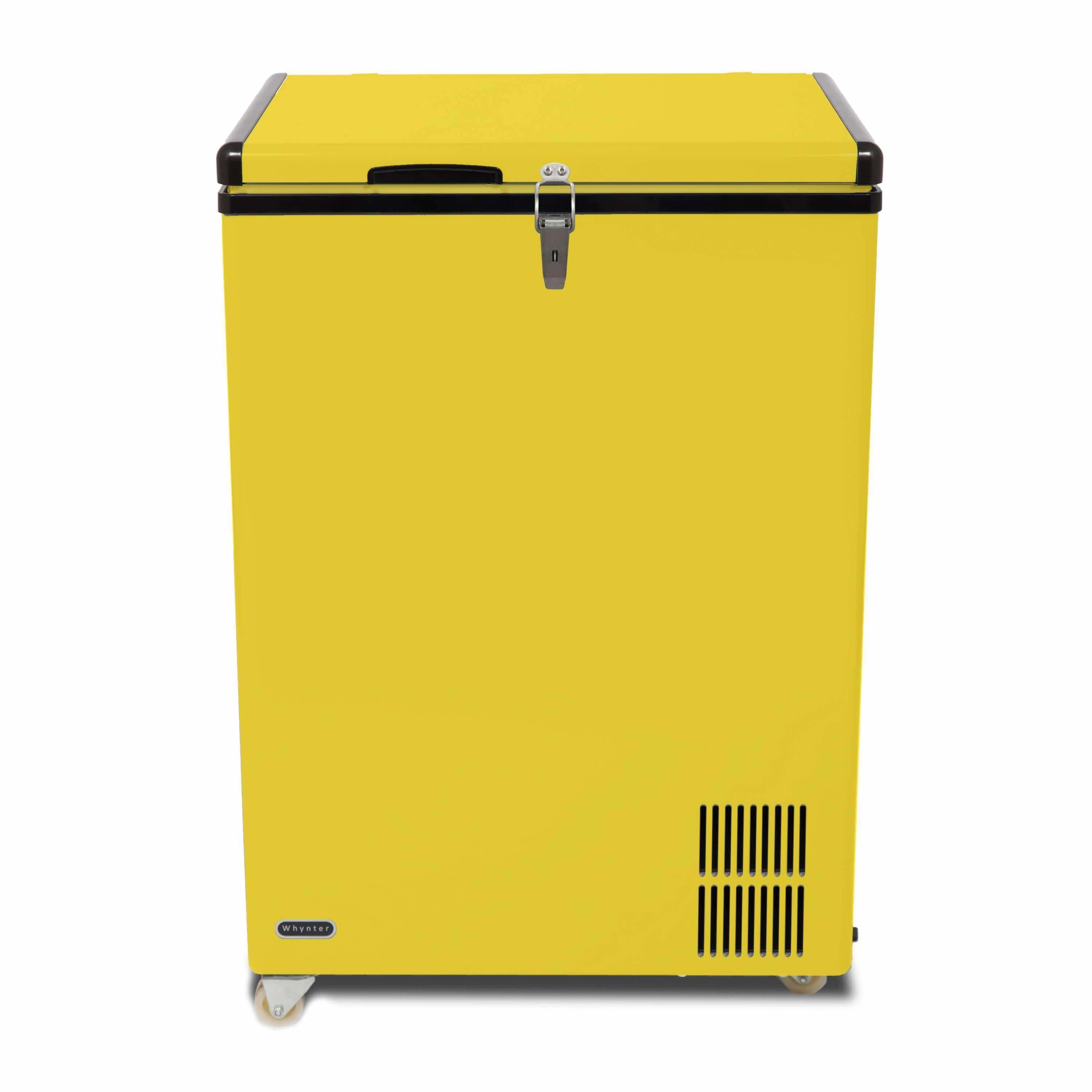 Whynter 95 Quart Portable Fridge / Freezer - Limited Edition Yellow FM-951YW Freezers FM-951YW Luxury Appliances Direct